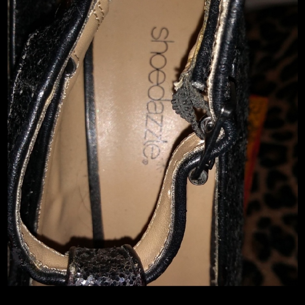 Shoe dazzle black glitter platform - Picture 7 of 8